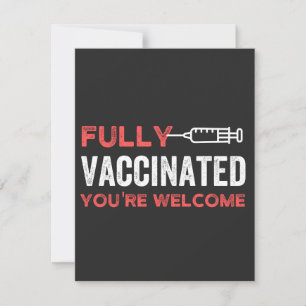 CARTE VOUS ÊTES BIENVENUE ENTIÈREMENT VACCINÉE