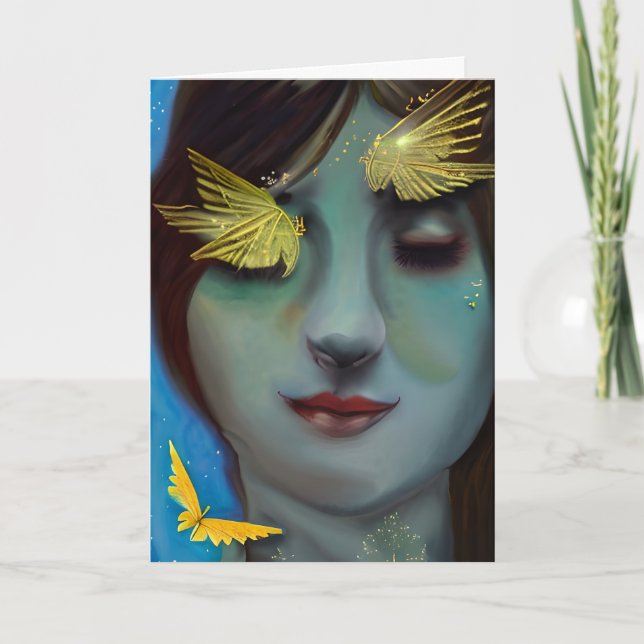 Carte Vous êtes dans mes pensées | Jolie dame (Devant)