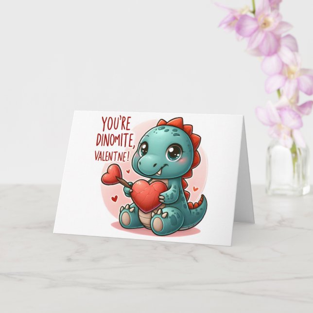 Carte Vous êtes Dinomite Saint-Valentin Mignon Amour de  (Orchidée)