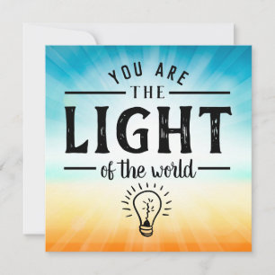 Carte Vous êtes la Lumière du Monde, Bible Verse Design