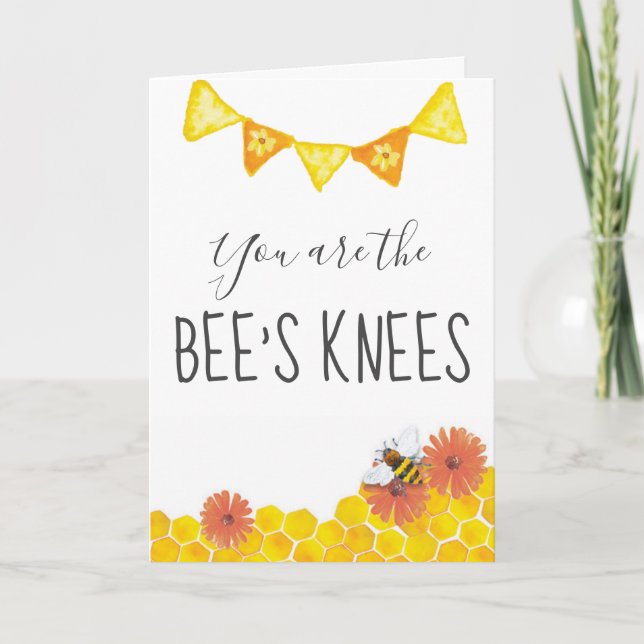 Carte Vous êtes l'aquarelle des genoux de l'abeille (Devant)