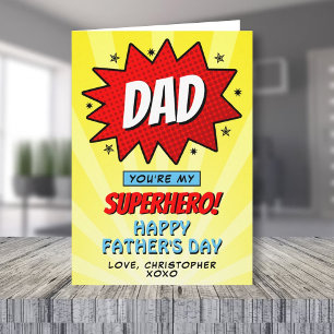 Carte Vous êtes ma Fête des pères papa super-héros Photo
