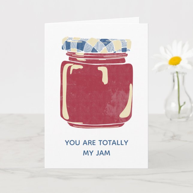 Carte Vous Êtes Ma Jam Cute Custom Valentines Day (Petite plante)
