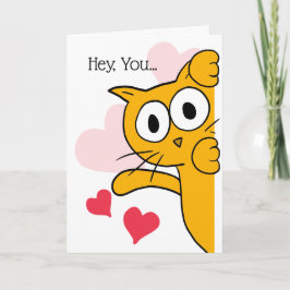 Carte Vous êtes ma personne mignonne salut de chat