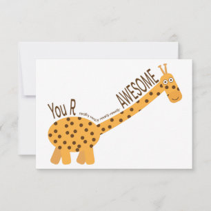 Carte Vous Êtes Magnifique, Belle Illustration Giraffe