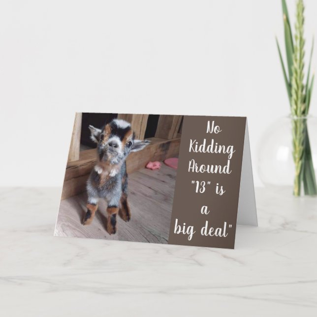 Carte VOUS ÊTES MAINTENANT **UN ADOLESCENT** 13e ANNIVER (Devant)