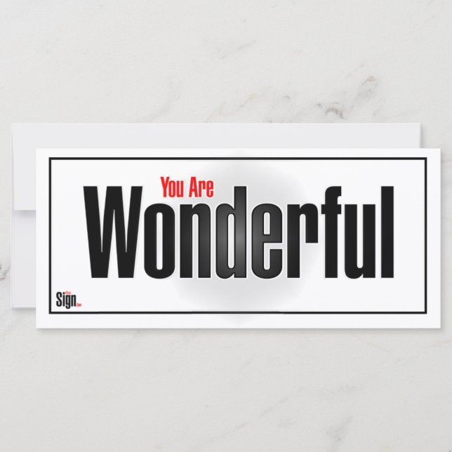 Carte Vous êtes merveilleux (Devant)