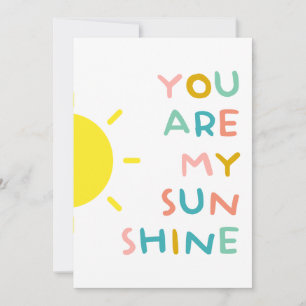 Carte Vous Êtes Mes Sunshine Pastels