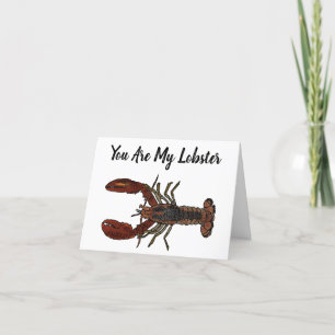 Carte Vous êtes mon anniversaire de homard ou la Saint-V