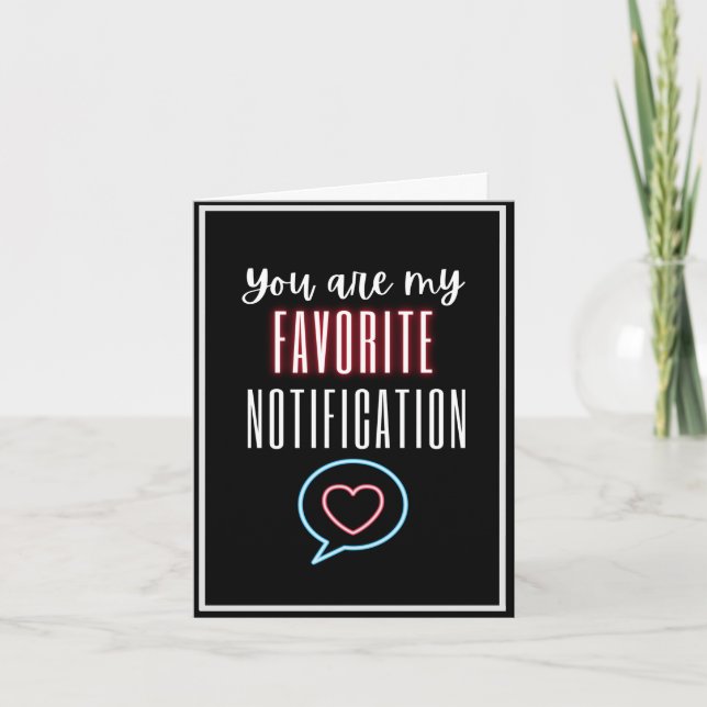 Carte Vous Êtes Mon Citation D'Amour De Notification Pré (Devant)