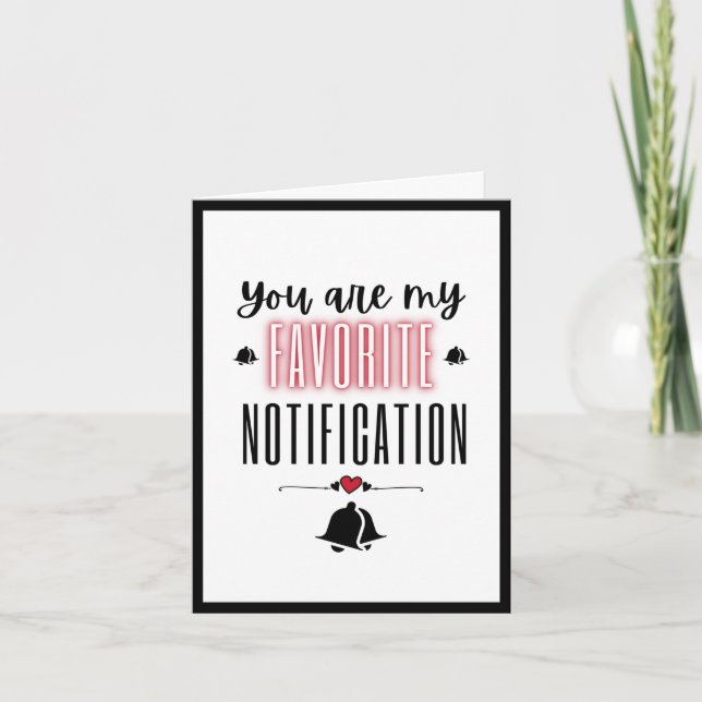 Carte Vous Êtes Mon Citation D'Amour De Notification Pré (Devant)