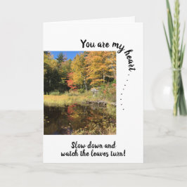 Carte Vous êtes mon coeur ~ Yellow Fall Tree Réflexions