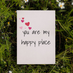 Carte Vous êtes mon endroit heureux pour la Saint-Valent