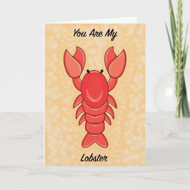 Carte Vous Êtes Mon Homard, Valentines, Anniversaire (Devant)