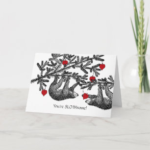 Carte Vous êtes Paresseux, Paresseux de la Saint-Valenti