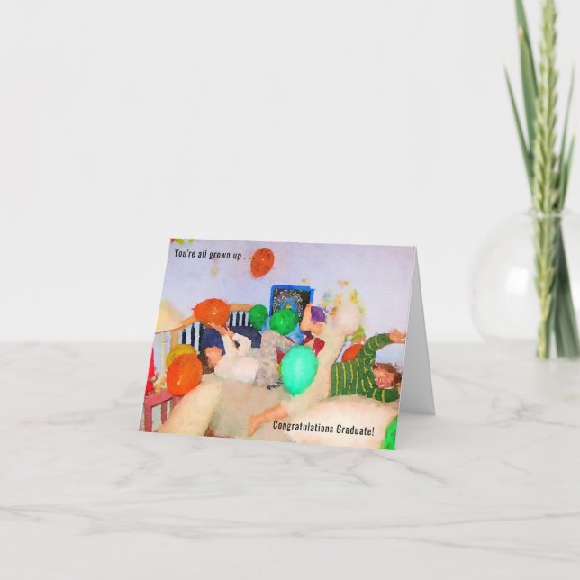 Carte Vous êtes tous Grown Up Boys Fun Graduation Card (Devant)