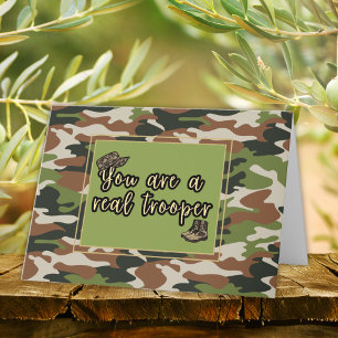 Carte Vous êtes un vrai soldat Camouflage se porter bien