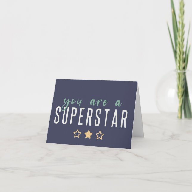 Carte Vous êtes une superstar | Héros Gold Star de la Ma (Devant)