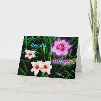 Carte "Vous êtes unique !"