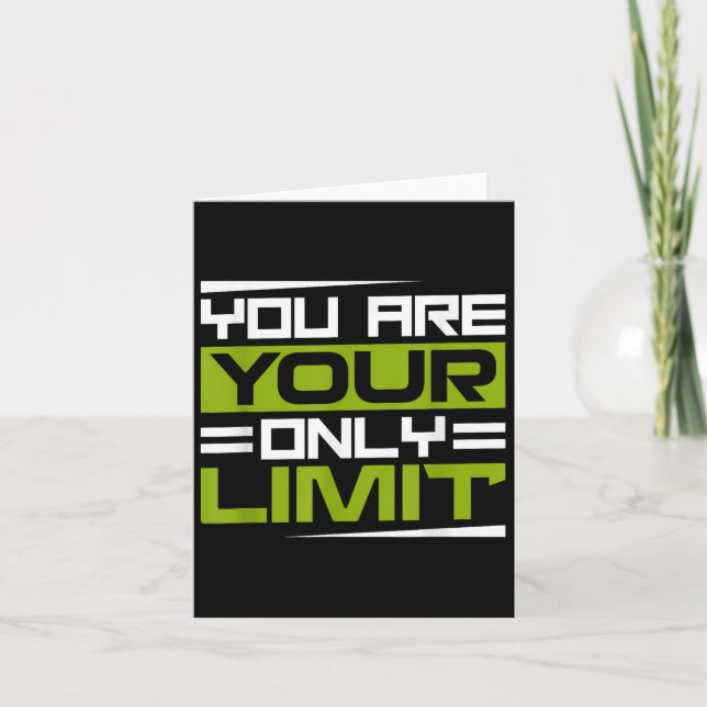 Carte Vous êtes votre seule limite, inspiration et motiv (Devant)