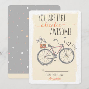 Carte Vous Êtes Wheelie Awesome Vélo Valentines Classe