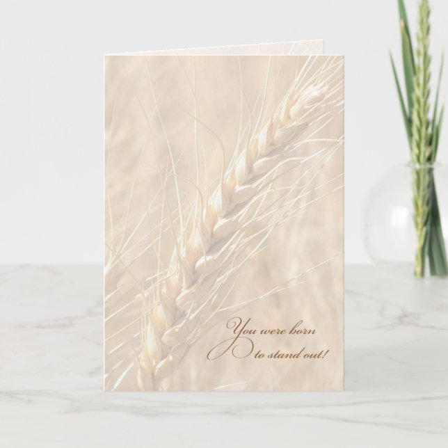Carte Vous étiez nés pour se tenir/anniversaire de blé (Devant)
