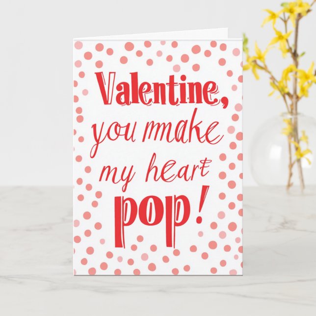 Carte Vous Faites Mon Coeur Pop Valentines Day (Fleur jaune)