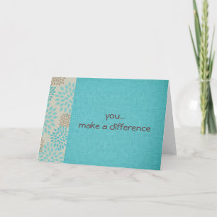 Carte Vous faites une différence