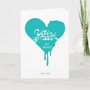 Carte Vous fondez My Heart Valentine's Day Card (Turquoi