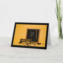 Carte Vous L'Avez Fait Grad Grey Card