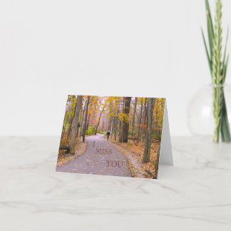 CARTE VOUS / L'HOMME SEUL QUI MARCHE SUR LE CHEMIN DE VO