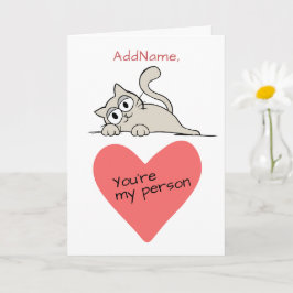 Carte Vous Ma Personne J'Aime Vous Ajouter Nom Cat Salut