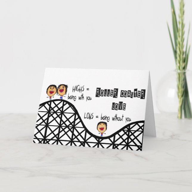 Carte Vous manquant amour de montagnes russes (Devant)