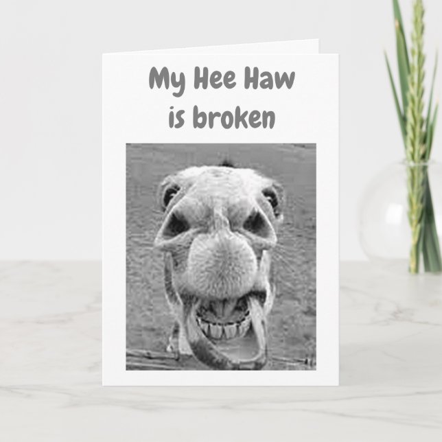 CARTE ****VOUS MANQUEZ****=BROKEN HEE HAW POUR CET ÂNE (Devant)