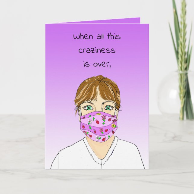 Carte Vous Manquez L'Isolement Social Distances (Devant)