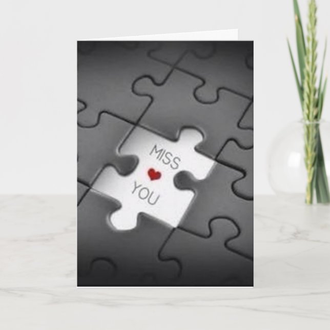 CARTE **VOUS MANQUEZ** PLUS QUE VOUS NE POURRIEZ LE SAVO (Devant)