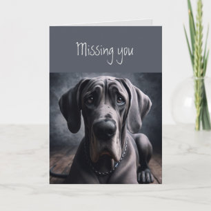 Carte Vous Manquez Triste Chien Grand Danse