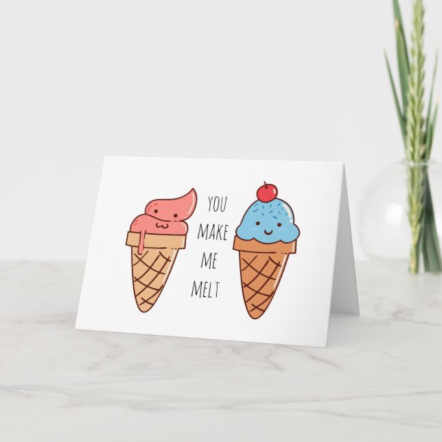 Carte Vous Me Faites Fondre Drôle Saint-Valentin (Devant)