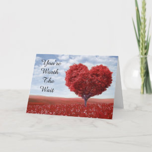 Carte Vous méritez l'attente (vide à l'intérieur)