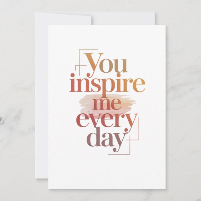 Carte Vous m'inspirez chaque jour (Devant)