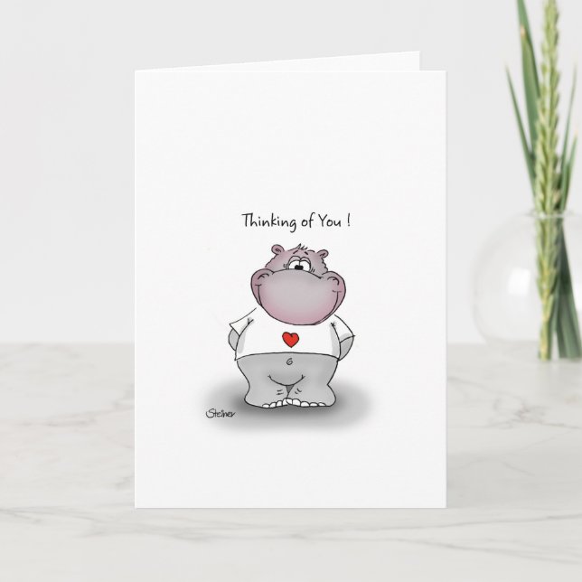 Carte Vous penser ! Cadeau mignon pour votre être cher. (Devant)