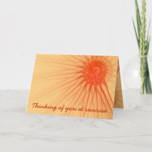 Carte Vous pensez à Orange Sunshine Rays Template