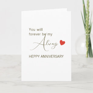 Carte Vous Serez Toujours Mon Toujours – Amour Romantiqu