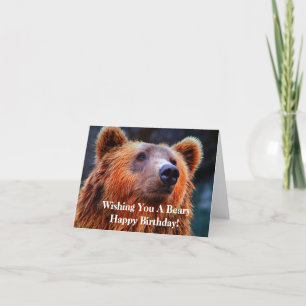 Carte Vous souhaitant un Beary photo d'ours de joyeux