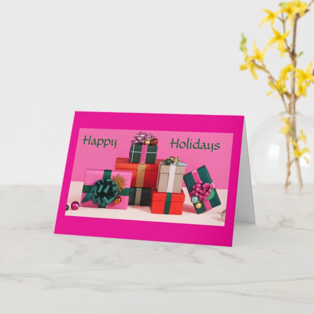 CARTE VOUS SOUHAITE UN "TRES JOYEUX NOEL" (Fleur jaune)
