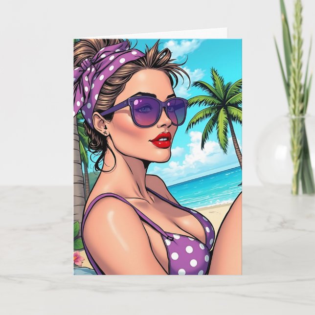 Carte Vous souhaiter un bel été | Salut (Devant)