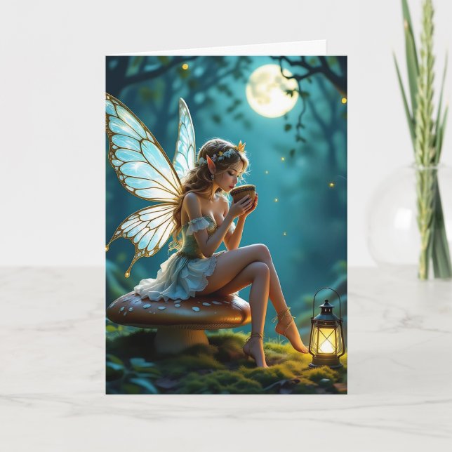 Carte Vous souhaiter une bonne journée | Thème Fairy and (Devant)