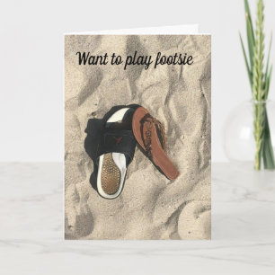 CARTE VOUS SOUHAITEZ "JOUER FOOTSIE" SUR NOTRE "ANNIVERS