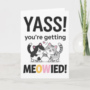 Carte Vous vous faites Meowied Chat Mariage Drôle Marié
