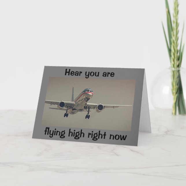 CARTE VOUS VOYAGEZ HAUT EN CE MOMENT. (Devant)